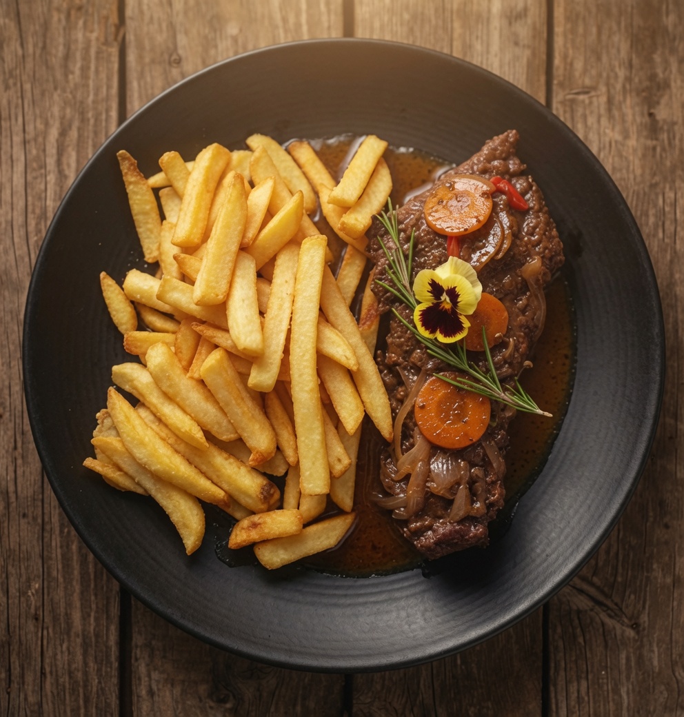 Plateada con Papas Fritas